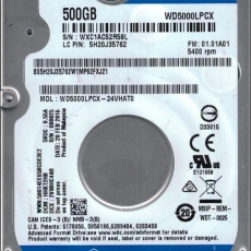 Ổ cứng laptop HDD 500G WD5000LPCX BLUE (LAPTOP)