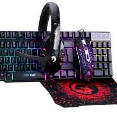 Keyboad+Mouse+Mousepad +Headset Marvo CM370 (USB) đen Led