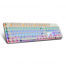 Keyboard FL Esports K180R LED (USB)  đen bạc/trắng bạc 