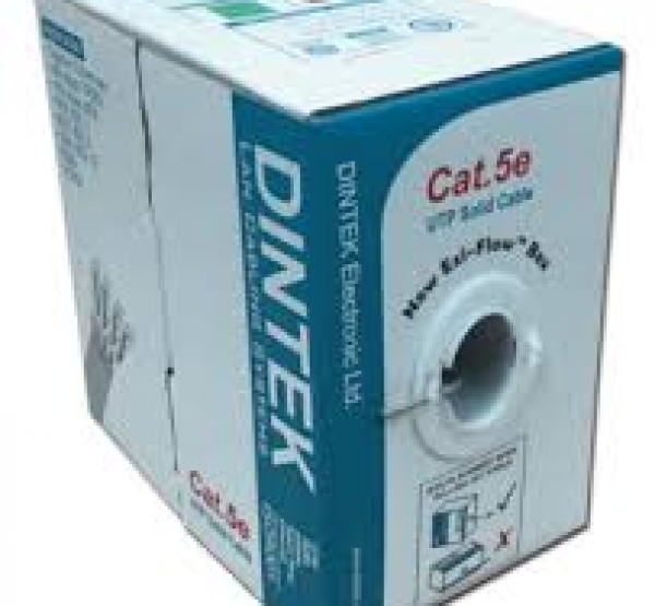 Cáp mạng  DINTEK 1101-03003-CAT.5E UTP, 4 pair, 24AWG, 305m/box,  Màu Xám