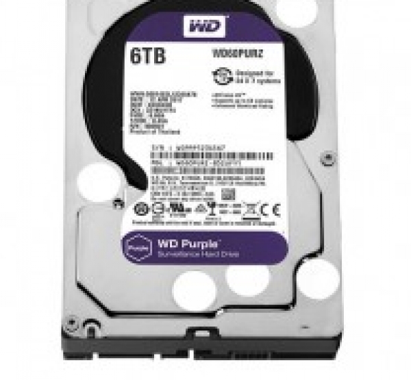 Ổ Cứng HDD Western 6TB WD60PURZ (TÍM) Chuyên dụng camera