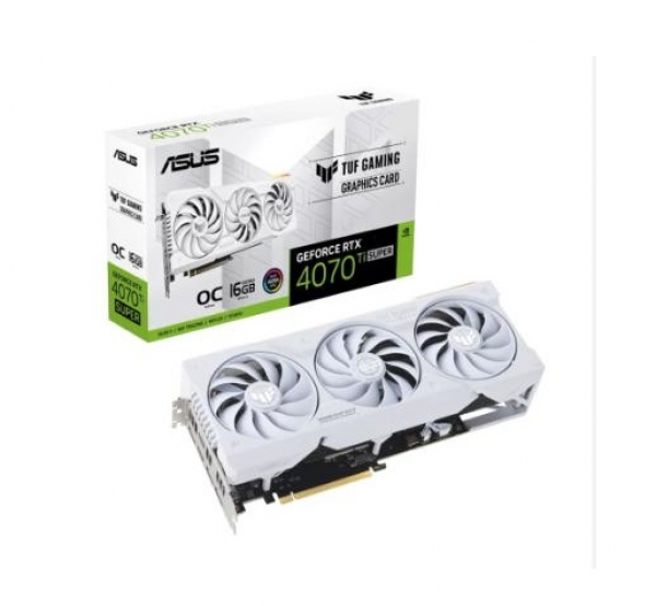 VGA Asus TUF Gaming GeForce RTX 4070 Ti SUPER 16GB GDDR6X White OC Edition (TUF-RTX4070TIS-O16G-WHIT