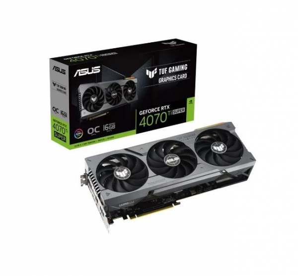 VGA Asus TUF Gaming GeForce RTX 4070 Ti SUPER 16GB GDDR6X OC Edition (TUF-RTX4070TIS-O16G-GAMING)