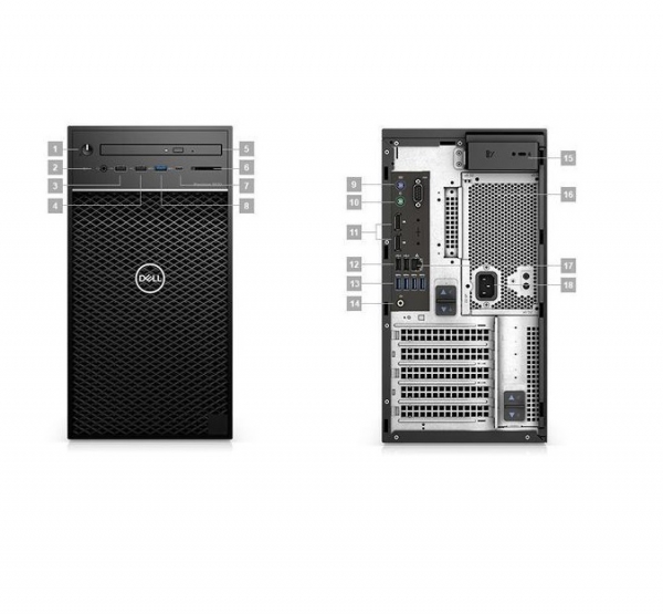 Máy tính dell Workstation máy trạm Precision 5820 Tower XCTO Base 42PT58DW23 -   XEON W2123 /16G/1TB