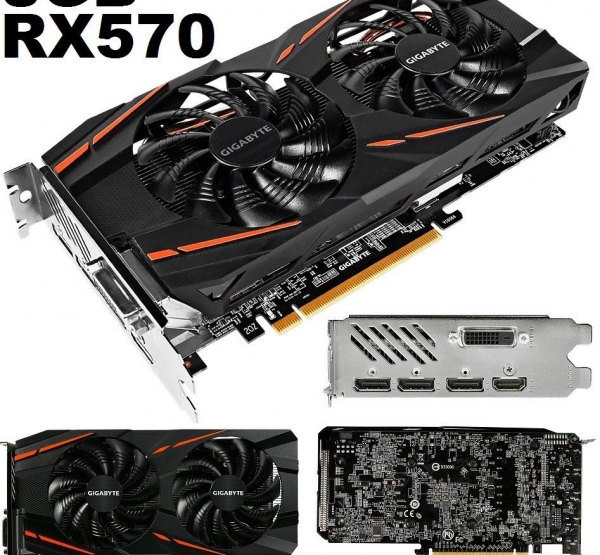 Card màn hình gigabyte  RX570GAMING-8GD-MI