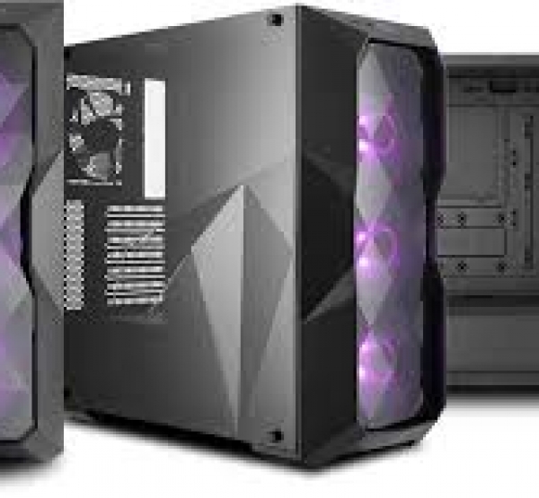 Case máy tính Cooler Master MasterBox TD500-(side window)  Mặt trước khắc kim cương