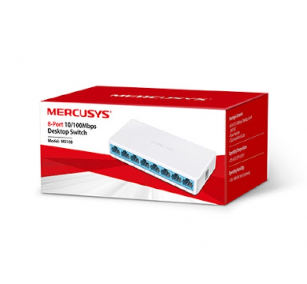 Switch Mercusys MS108 (8pot- 10/100M RJ45 ports, )