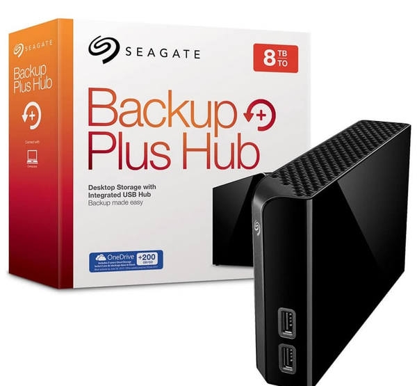 Ổ cứng gắn ngoài HDD Seagate Backup Plus Hub 8TB 3.5 USB 3.0 - STEL8000300 