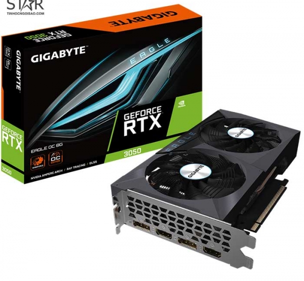 VGA Gigabyte RTX3050 8G GDDR6 EAGLE (GV-N3050EAGLE OC-8GD /DisplayPort /HDMI )