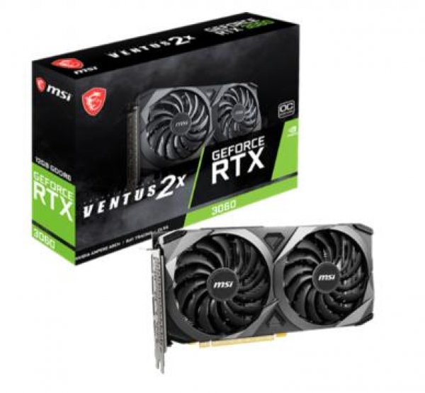 VGA MSI GeForce RTX 3060 VENTUS 2X 12G OC (DisplayPort x 3  HDMI x 1 )